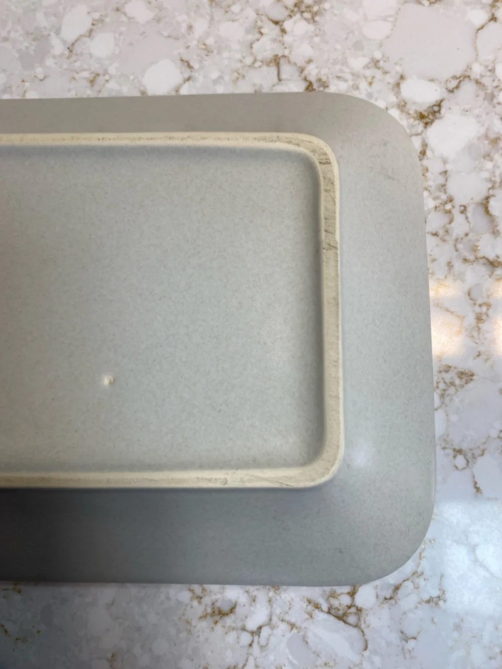 Pfaltzgraff Cream and Blue Rectangular Ceramic Serving Dish